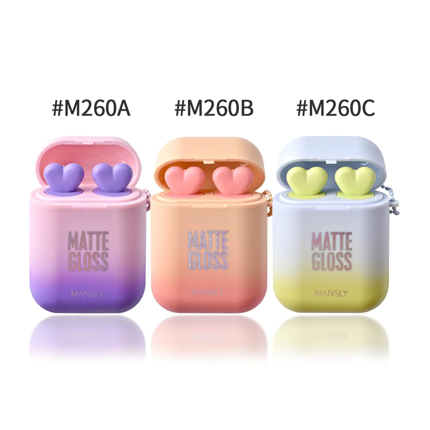 Matte Lipstick, Long Wear Waterproof Moisturizing Velvet Lipstick, Non-Stick Cup Lip Make Up, Lip Gloss Set for Women 2Pcs/Set (Sky Blue)