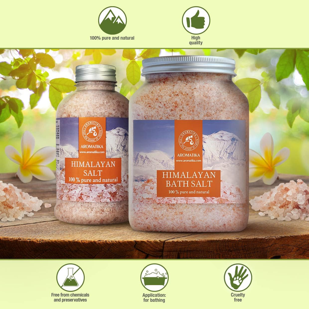 Himalayan Salt Pink Crystal Salt 46 Oz - 100% Pure & Natural - Himalayan Salt for Good Sleep - Stress Relief - Detox Cleanse